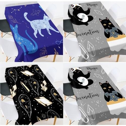Cartoon cat table cloth rectangular table cloth tablecloth linen tablecloth table covers wedding decor room decor aesthetic coat