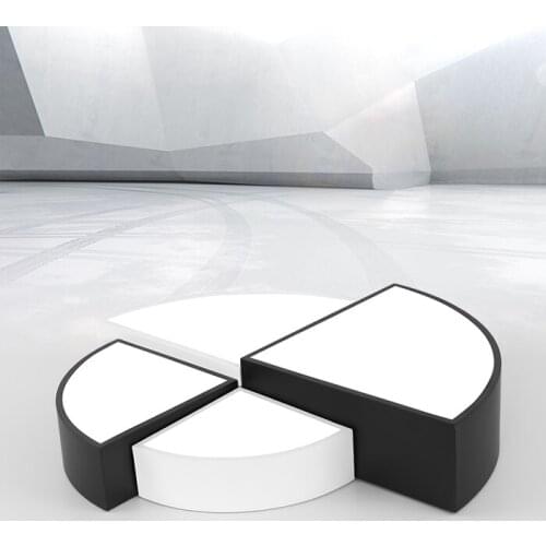 Modern Simple Led Acrylic ceiling lights Round White/Black Color for living room bedroom home Light Fixture