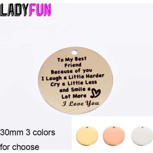 Be My Best Friend Because Of You I Laugh A Little Harder... Charm Stainless Steel Best Friends Gifts Jewelry Pendant 10pcs