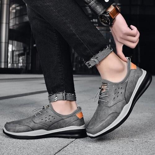 Fashion men shoes Spring Autumn Men Lace-up genuine Leather Casual Shoes Trend Shoe Loafers Flats Designer Shoes Men footwear