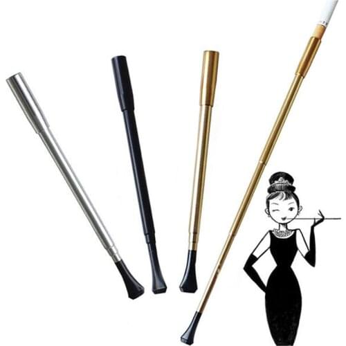 Retractable Womens Slim Long Cigarette Holder Filter Vintage Smoking Pipe Cigarettes Filter Tubes Accessories