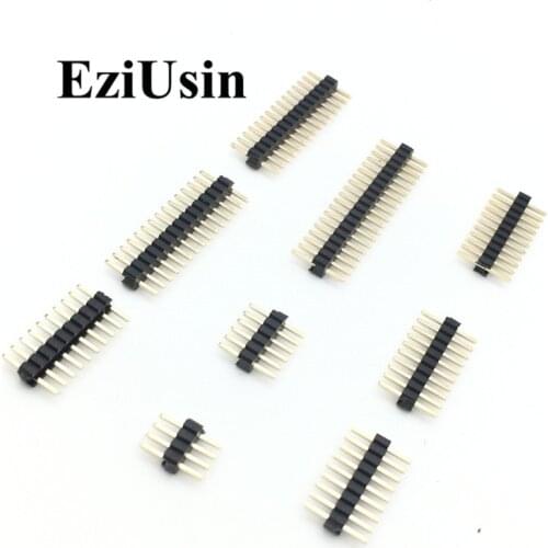 1.27mm 1.27 Pin Header Single Row Male Breakaway PCB Board Connector Pinheader 1*2/4/5/6/8/10/12/15-40p 50p