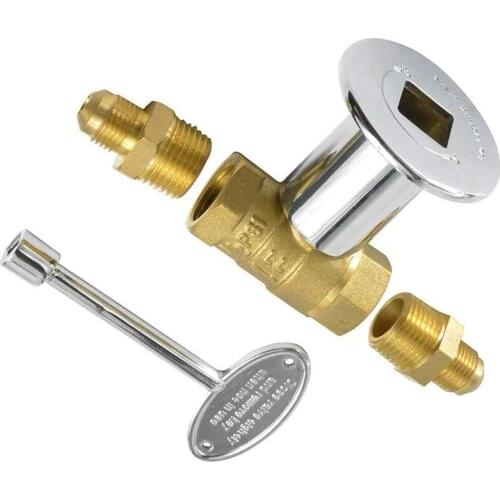1 set 1/2 Inch Fire Pits Straight Quarter Turn Shut Off Valve Kit for NG LP Gas Home Appliance Accessories