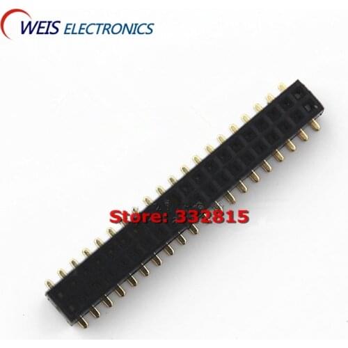 20PCS 1.27MM pitch 1x20pin 1*20p Female Header Connector SMT socket Plastic high:4.3mm Gold-plated Good quality