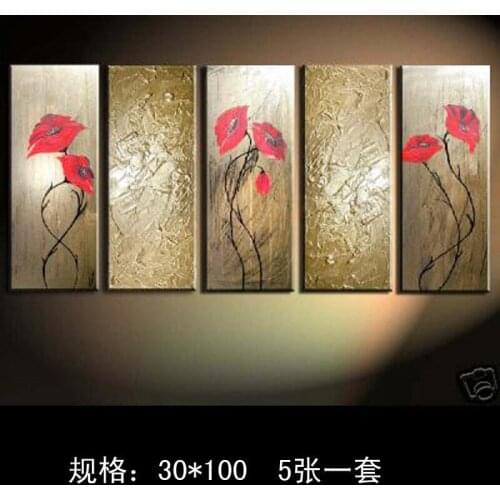 5pc Modern Abstract Huge Decor Hand Oil Painting On Canvas Art (No frame)