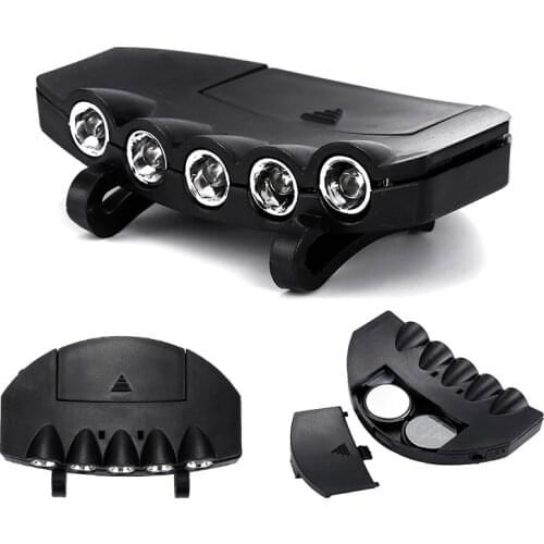 5 LED Lamps Headlight Riding Headlamp Flashlight ABS Cap Hat Head Lamp Light Fishing Camping Hunting Outdoor Tool