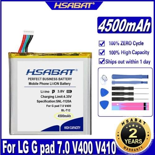 HSABAT BL-T12 4500mAh Battery for LG G pad 7.0 V400 V410 BLT12 Batteries