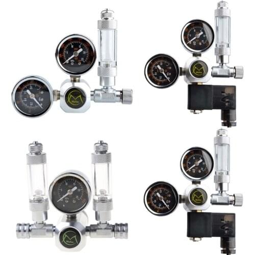 Aquarium CO2 Pressure Regulator 220V Electromagnetic Pressure Gauge System Regulator Automatic Electric Switch Pressure