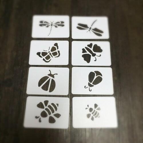 Insect Dragonfly Butterfly Bee Scrapbooking tool card DIY album masking spray painted template laser drawing stencils 80711114