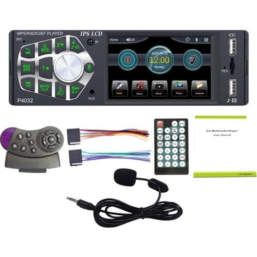 3.8 Inch Autoradio Bluetooth Auto Audio MP5 Player Car Radio FM 1 Din Radio Player Wheel Control