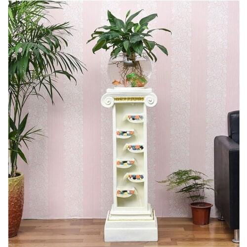 Large rockery European style Lucky fountain Fish pond Waterscape Decoration Indoor balcony Creative Feng Shui round Decoration