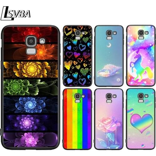 Pastel Rainbow Art For Samsung Galaxy J8 J7 Duo J6 J5 Prime J4 Plus J3 J2 Core 2018 2017 2016 Phone Case