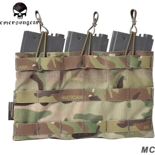 Emersongear 5.56 Triple Open Top Magazine Pouch Tactical Combat MAG Pouch Multicam EM6356MC