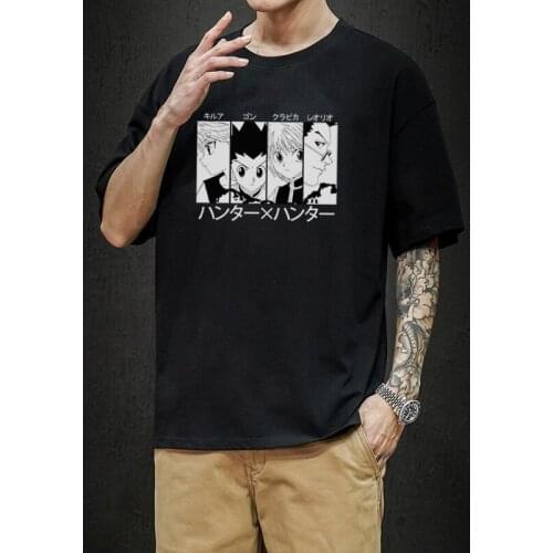 Anime Hunter X Hunter T-shirt Kwaii Gon Freecss and Killua Zoldyck Graphic Tops Women Men Harajuku Manga Casual Camisetas Tee