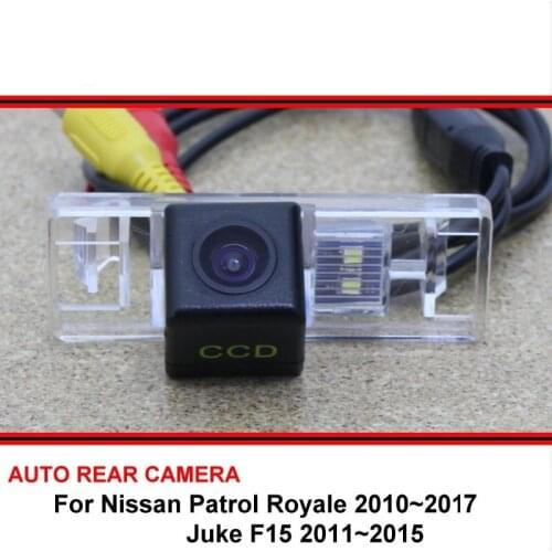 For Nissan Patrol Royale Juke F15 2010~2017 Night Vision Waterproof Car Rearview Parking Rear View Camera HD CCD Reverse Backup