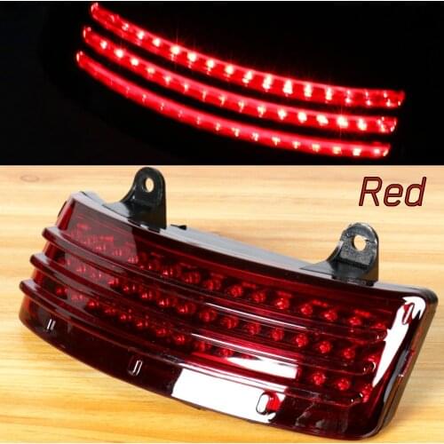 Red Tri-Bar LED Rear Tail Brake Fender Tip Light For Harley Street Glide Road Glide FLHX /FLTR 2014-2017 2018 Models
