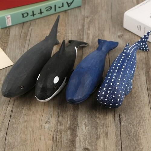 Creative wood carving craft marine animal series ornaments whale shark ornaments wood products ornaments 27 * 5 * 9 cm