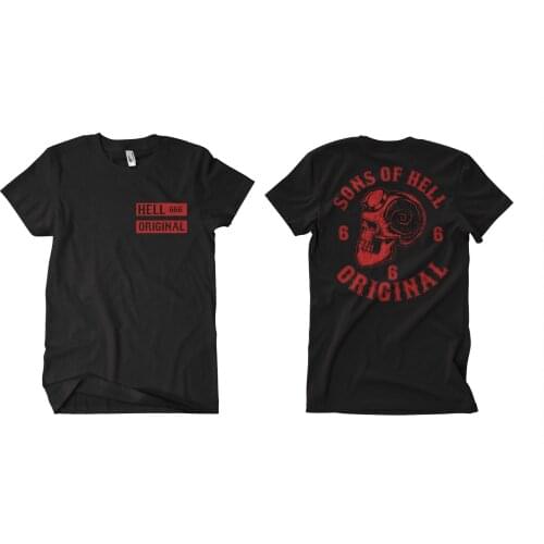 Tops Summer Cool Funny T-Shirt Son of Hell Hellboy Herren T-Shirt FB Schwarz USA Action- Und Phantasy, Devil Summer Style Tee