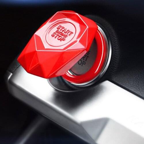 1PC Car Engine One-Click Start Decoration Sticker Start Stop Push Button Protective Cover Ignition Switch Universal Car Accessio