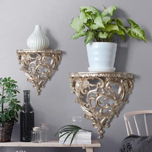 European style wall decoration creative wall decoration wall shelf rack background wall hanging crafts