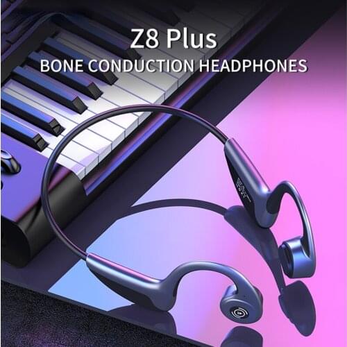 Sweatproof Z8 Plus headphones Bluetooth 5.0 Bone Conduction Earphone Headsets Soft Wireless Handsfree Headset With Microphone