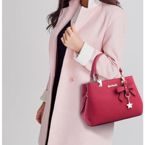 New 2020 Elegant Shoulder Bag for Womens Designer Luxury Handbags Women Bags Plum Bow Sweet Messenger Crossbody Bag