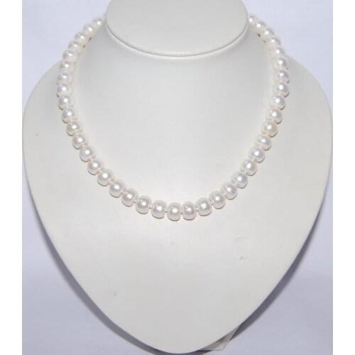 New Arriver AAA 10-11MM Button Round Freshwater Cultured Pearl Necklace,Large Size Single Pearl Jewellery,Fashion Ladys Gift