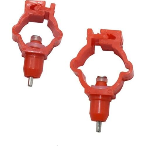 100 pcs Chicken Nipple Drinker Water Pipe Diameter20mm to 25mm Red ABS Plastic Material Feeding Watering Poultry Farm