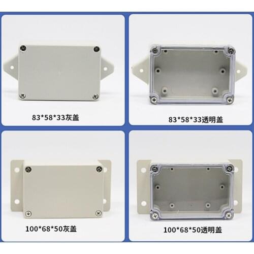 Junction Wire Box Sealed Electrical Enclosure Case with Fixed Ear Outdoor ABS Plastic IP65 Waterproof Instrument Boxes