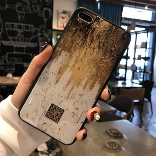 KQJYS Luxury Gold Foil Bling Glitter Phone Cases For iPhone 11 Pro Xs Max XR X Soft TPU Silicone Cover For iPhone 8 7 6 6s Plus