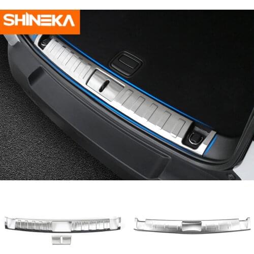 SHINEKA For Jeep Renegade 2016-2018 Stainless Steel Rear Trunk Door Sill Guard Protection Trim Cover Car Interior Accessories