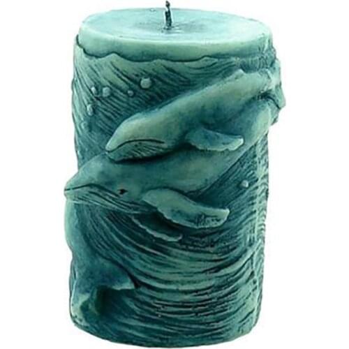 Silicone DIY Dolphin Candle Mold Handmade Candle Crafts Cake Decorating 3D Mold