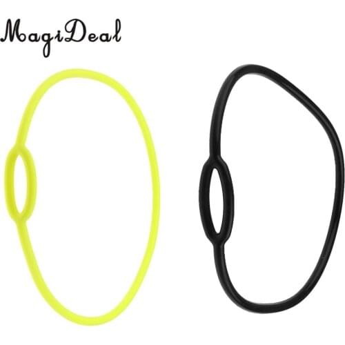 MagiDeal Scuba Diving Dive Silicone Regulator Necklace Holder Accessories 72cm Yellow/62cm Black
