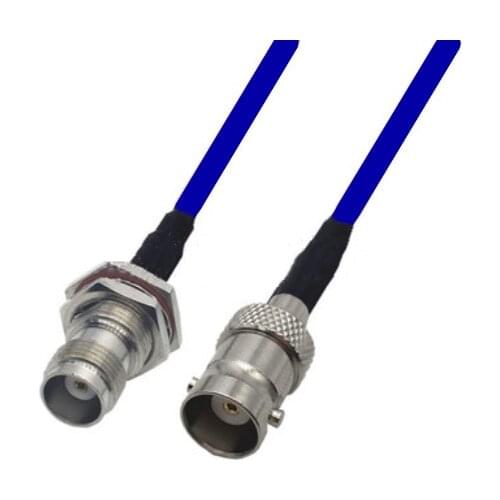Blue Soft RG142 BNC Female to TNC Female Connector RF Coaxial Jumper Pigtail Cable