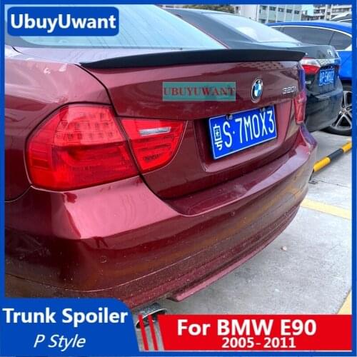 UBUYUWANT P STYLE Spoiler Wing For BMW E90 3 Series 2005-2011 ABS Plastic Rear Tail Trunk Spoiler Wing Auto Racing Car Styling