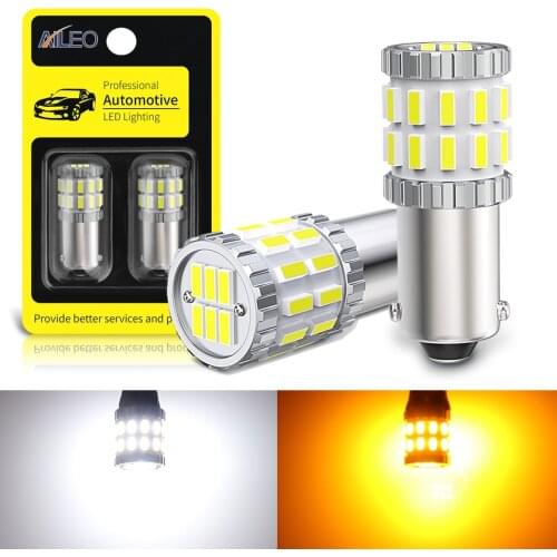 AILEO Auto BA9S BAY9S BAX9S T4W H6W H21W led Bulbs 30SMD custom made Chips 6000K White Yellow Reading Light License Plate Lights