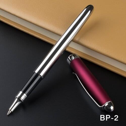 High Quality 0.5mm Black Ink Metal+ Silver Color Business Office Medium Nib Rollerball Pen Roller Ball Ballpoint Pens