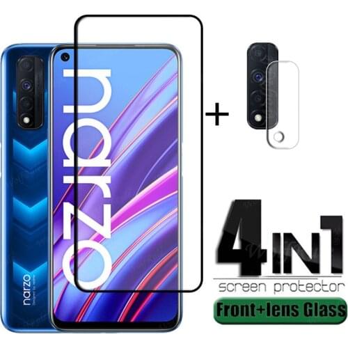 Full Glue Glass For OPPO Realme Narzo 30 5G Glass For Realme Narzo 30 5G HD Film Screen Protector For Realme Narzo 30 Lens Glass
