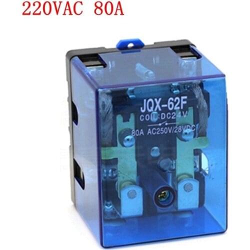 1pc JQX-62F DC12V DC24V 220VAC 80A DPDT Power Relay Motor Control Screw Mounting Freeship