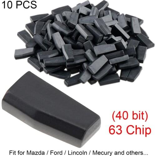 10pcs Remote Car Key Chip Blank 4D63 40Bits Carbon Chip Car Key Transponder Chip Replacement for Mazda Ford Lincoln