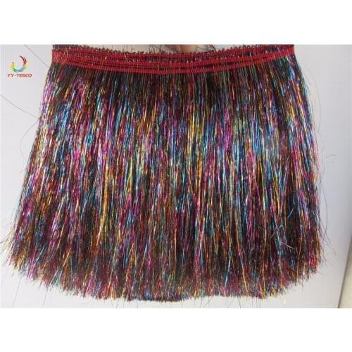 10Yards 20CM Width Tassel lace ribbon color Fringe Polyester Trimming DIY Lace Trim For Latin Dress Costume Accessories