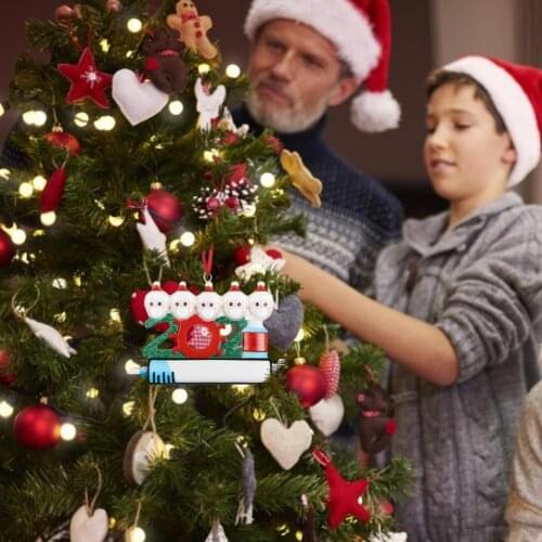 2021 Christmas Tree Hanging Pendant Christmas Resin DIY Personalized Family Ornament Set For holiday Decoration