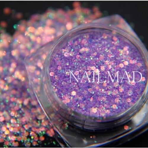 3ml/box Purple Nail Glitter Mix Hexagon Glitters Fairy Dust Mixed Glitter Powder Dust Nail Art Sequins