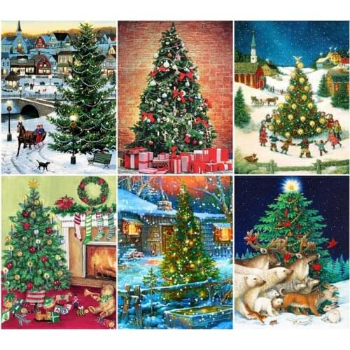 5d diamond painting full square christmas tree gifts mosaic art sticker embroidery rhinestone picture puzzle toy kids wall decor
