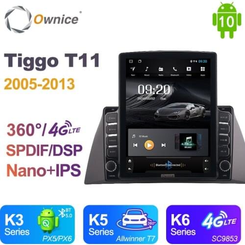 Ownice Android 10.0 for Chery Tiggo T11 2005 - 2013 Car Radio Auto Multimedia Video Audio GPS Player head Unit 360 Panorama