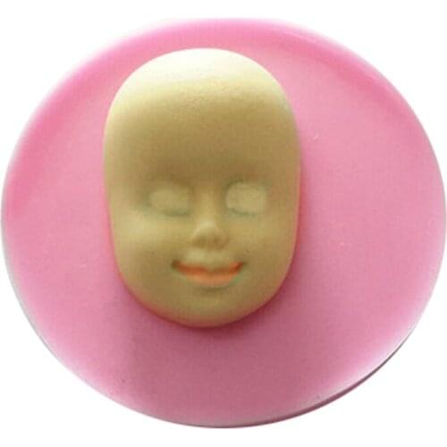 Free shipping woman face cooking tools Silicone Fondant Gum Paste Mold Cake Decorating Clay Resin sugar Candy DIY Sculpey