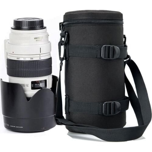 11x25cm Camera Lens Pouch Lens Case Bag for 70-200mm f/2.8 Canon Nikon Tamron Sigma Lens