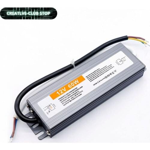 DC12V LED Waterproof power supply led driver 5w 10w 15w 20w 24w 30w 36w 50w 60w 80w 100w 150w LED Driver Transformer Outdoor LED