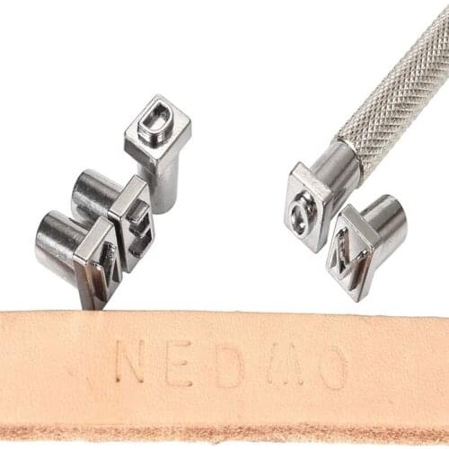 SMVAUON Leather Embossing Tools Diy Handmade Leather Art Alphanumeric Printing Punch Set 36 Sets Of Embossed Stamps