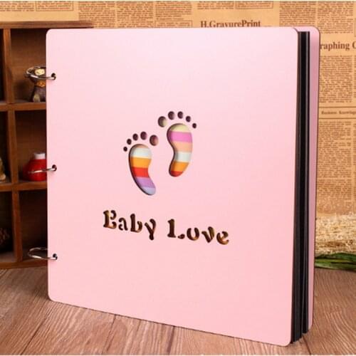 Best Selling 16 Inch Color Wooden Album Creative Hand-Selected Baby DIY Albums Growth Albums Wedding Memories Collection Gifts